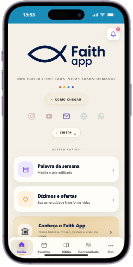 Faith App — layout warm