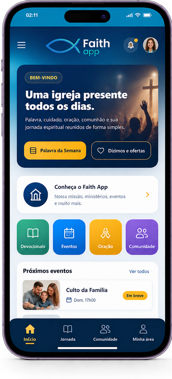 Faith App — layout clássico